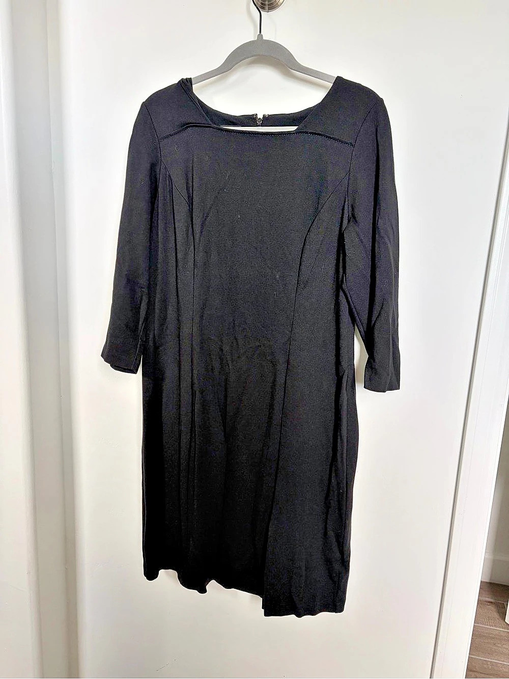 Talbots Long Sleeve Black Dress Size 12P Like New